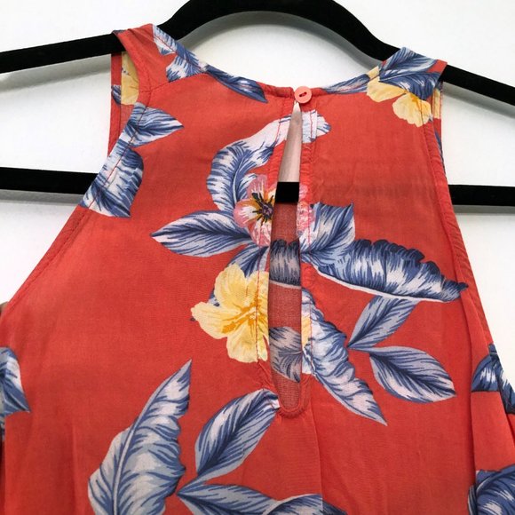 Old Navy Sleeveless Blouse in Pink Tropical Print Size XS - Picture 6 of 10